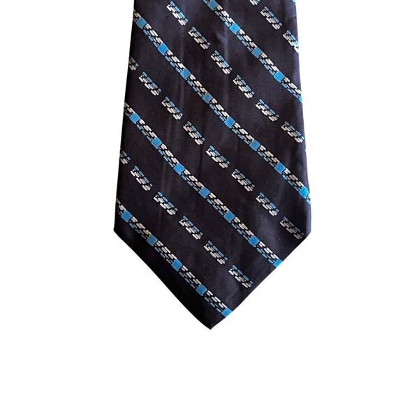 Givenchy Gentlemen Paris Men's Neck Tie. SILK. Brown/tan/blue striped. office - Picture 6 of 6